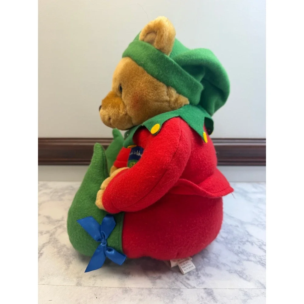 Hallmark Chris the Elf Bear Plush Red Green Santa's Workshop XPF3109 Christmas